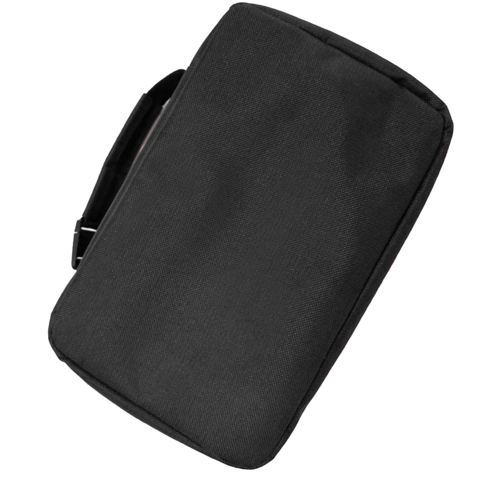SIXRUN Borsa da Toilette da Viaggio Borsa da Toilette Sospesa in Tessuto Oxford 24 X 16 X 9 Cm Pieghevole Design a 3 Scomparti con Gancio Integrato Spazio Compatto per Viaggi di Lavoro Viaggi (BLACK)