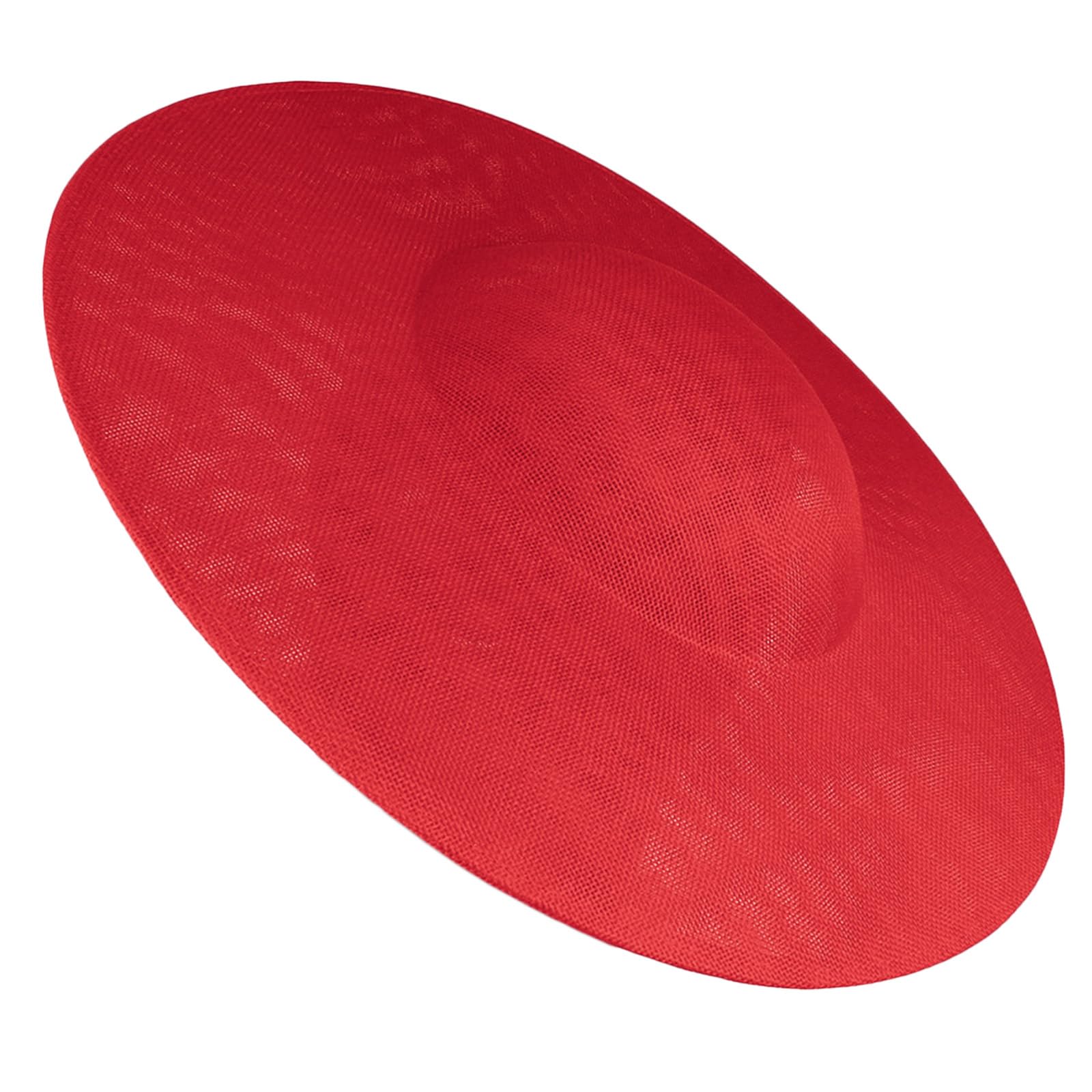 Hgenahgtf Unisex Red 40Cm Big Fascinator Hat Base Wedding Headpiece Bottom Women ' S Derby Millinery Cap Accessories Women ' S Derby Wedding Headpiece