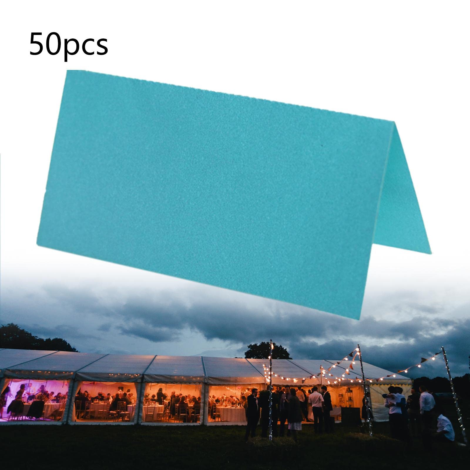50 Marque-places En Papier Pliables – Vierges – Pour Mariage, Anniversaire, Baptême, Dîner – Déco De Table Moderne