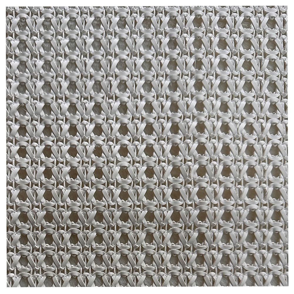 Tela de piel sintética, 60 cm x 2 yardas, cinta de malla tejida, piel perforada, tejido de piel sintética, tela de tapicería de poliuretano, tela para manualidades, manualidades, bolsos de cuero