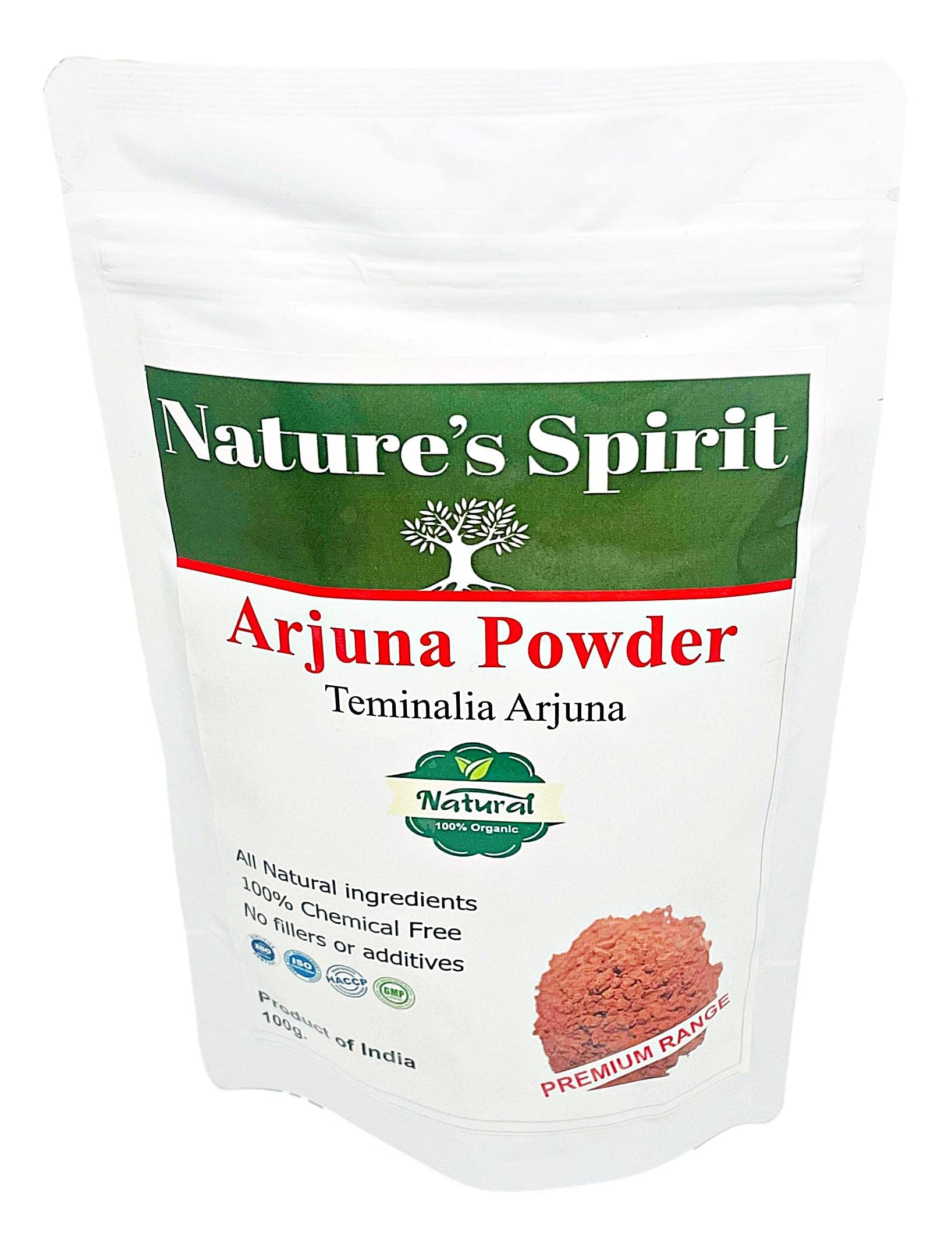 Nature's Spirit Poudre d'écorce d'arjuna naturelle - Terminalia arjuna (100 g) pure triple filtrée - Elle a diverses propriétés médicinales anecdotiques comme antioxydant, anti-inflammatoire et