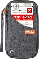 Carteira de viagem com bloqueio de RFID, bolsa organizadora de documentos para passaporte familiar