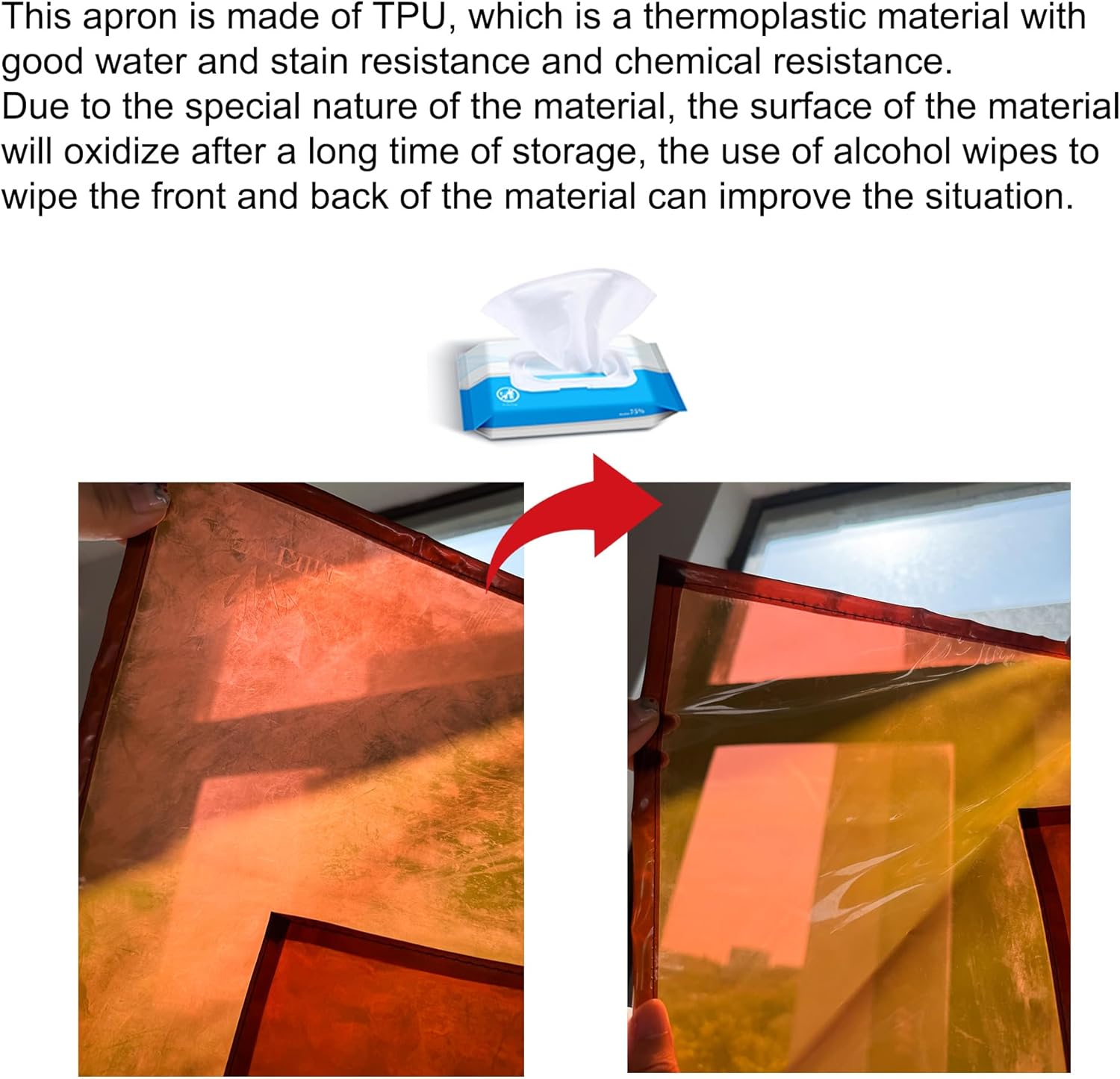 2Pcs Waterproof Vinyl Aprons,Hairstylist Transparent Aprons with Wide Shoulder Straps, Salon Chef to Keep Clean