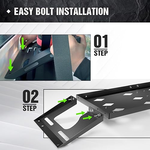 Miniatura 4 de YZONA Cesta de carga trasera compatible con Jeep Wrangler JK y JL Unlimited 2007-2024, 4 puertas, estante de almacenamiento interior para maletero