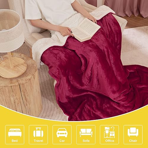 Miniatura 4 de NICETOWN Manta de forro polar para regalo de San Valentín, manta cálida súper suave y esponjosa para invierno, lujosa manta de felpa acogedora para