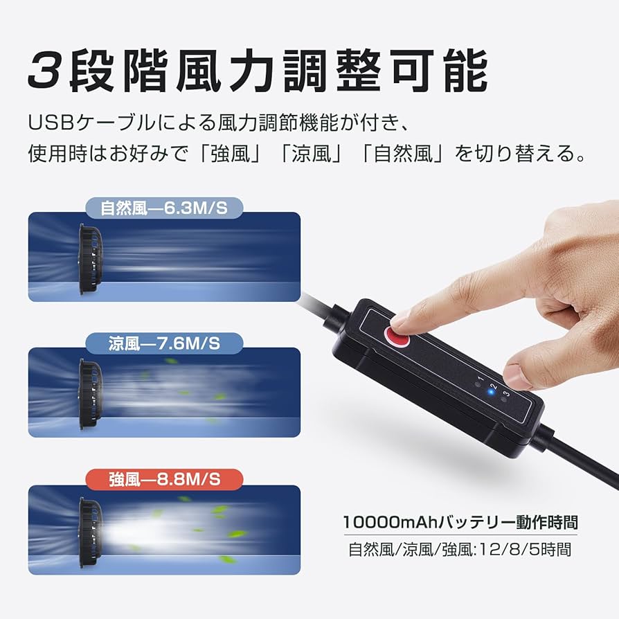 NQG] ファンバッテリーセット 空調ファン バッテリーセット 大