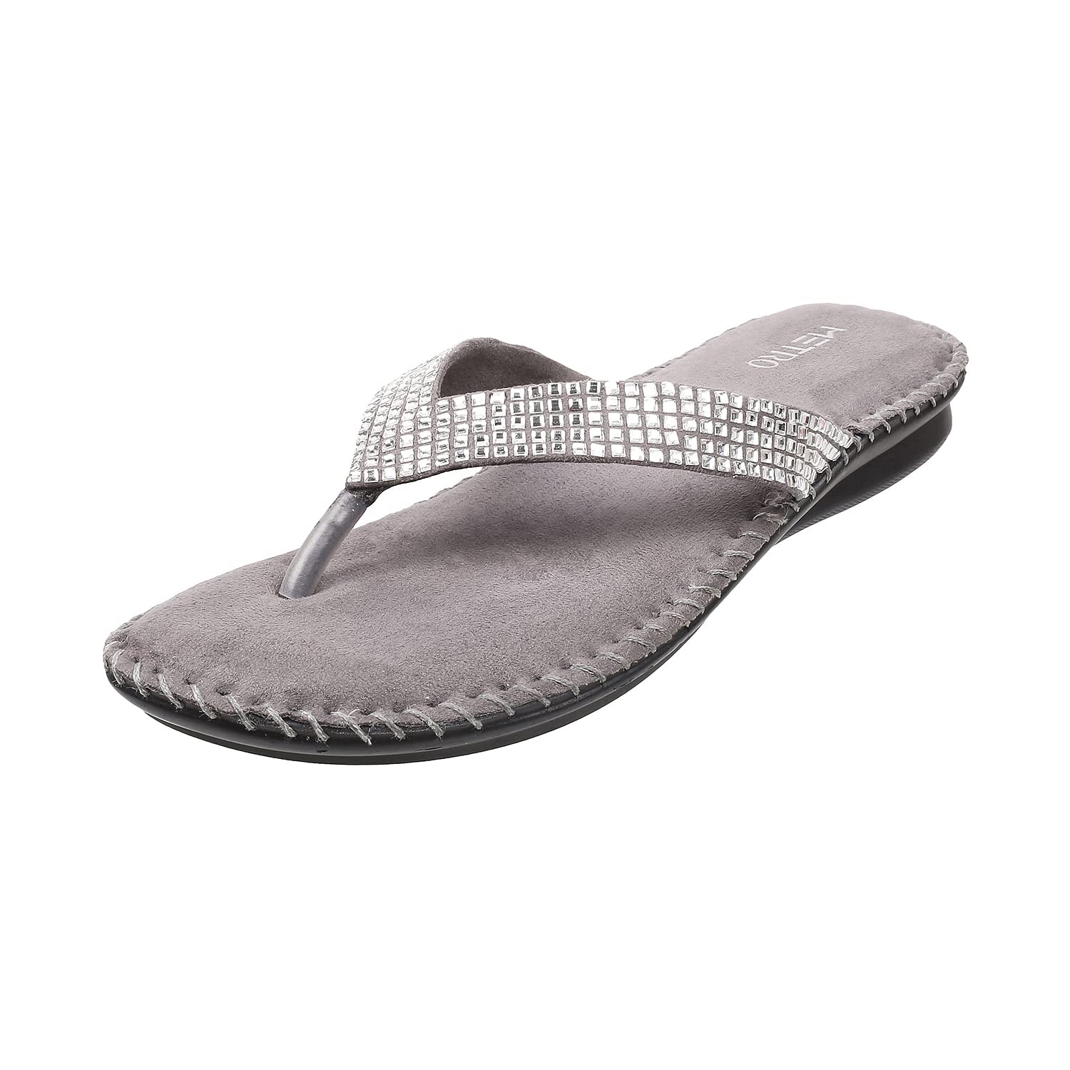 Metro Womens Synthetic Gun Metal Slippers (Size (6 UK (39 EU)) (B09X77GT1N) Amazon Price History, Amazon Price Tracker