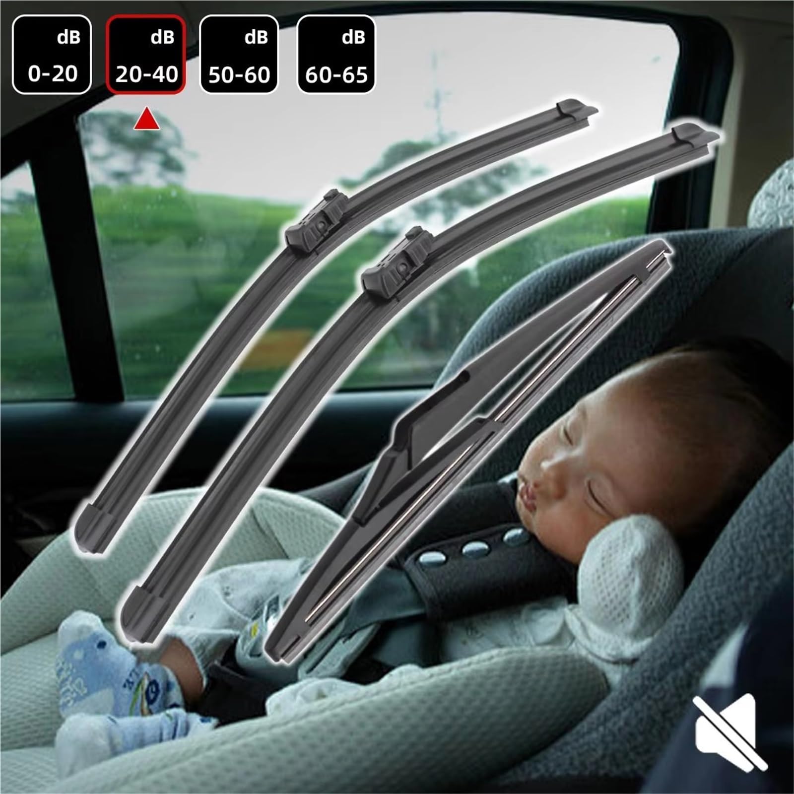 tergicristalli per Auto Compatibile con Grand per Scenic 4 2016 2017 2018 3PCS 30 "26" 9 "Spazzole Tergicristallo Anteriori Posteriori Spazzole Accessori Auto