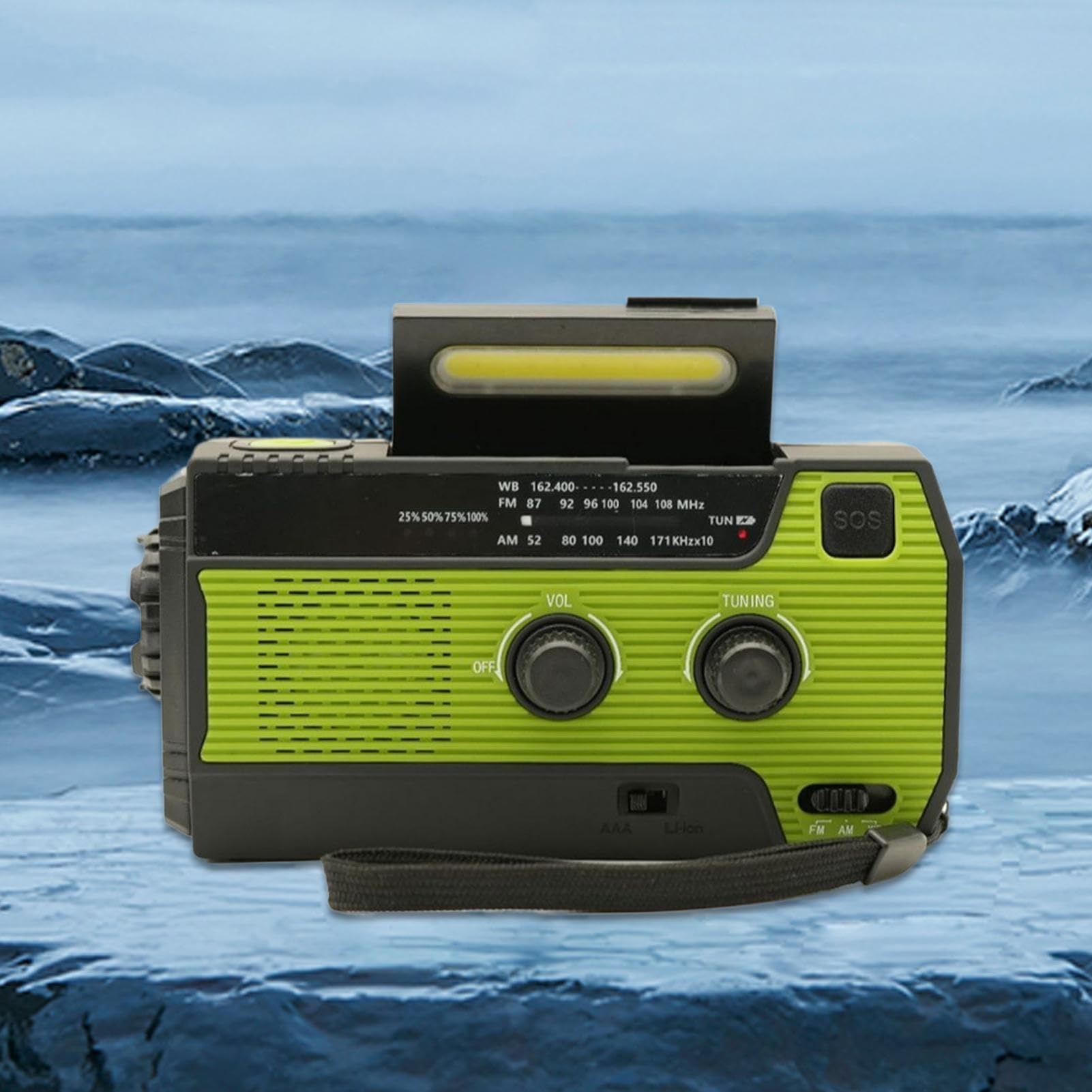 Radio Portátil Am/FM con Linterna LED y Solar Pequeña