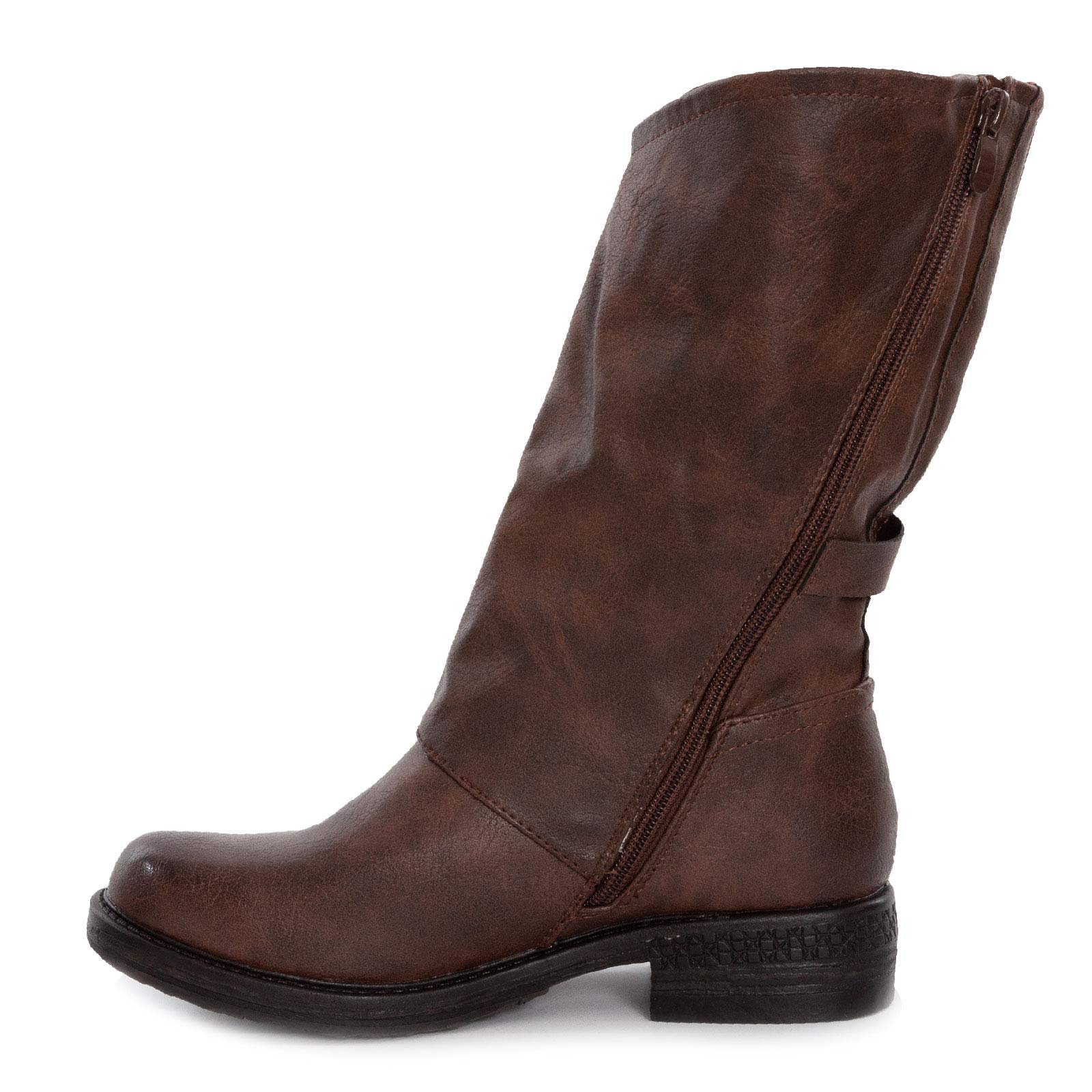 Toocool - Botas de mujer Biker Boots Hebillas Anfibi Motociclista Zapatos Casual G620