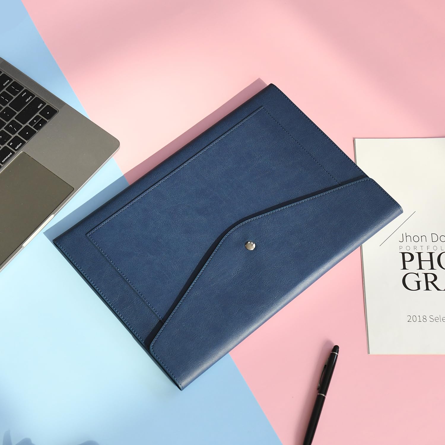 Portadocumenti Espandibile In Pelle PU A4 | Tasche Multiple Per Fatture, Tablet E PC - Nero - Foto 10