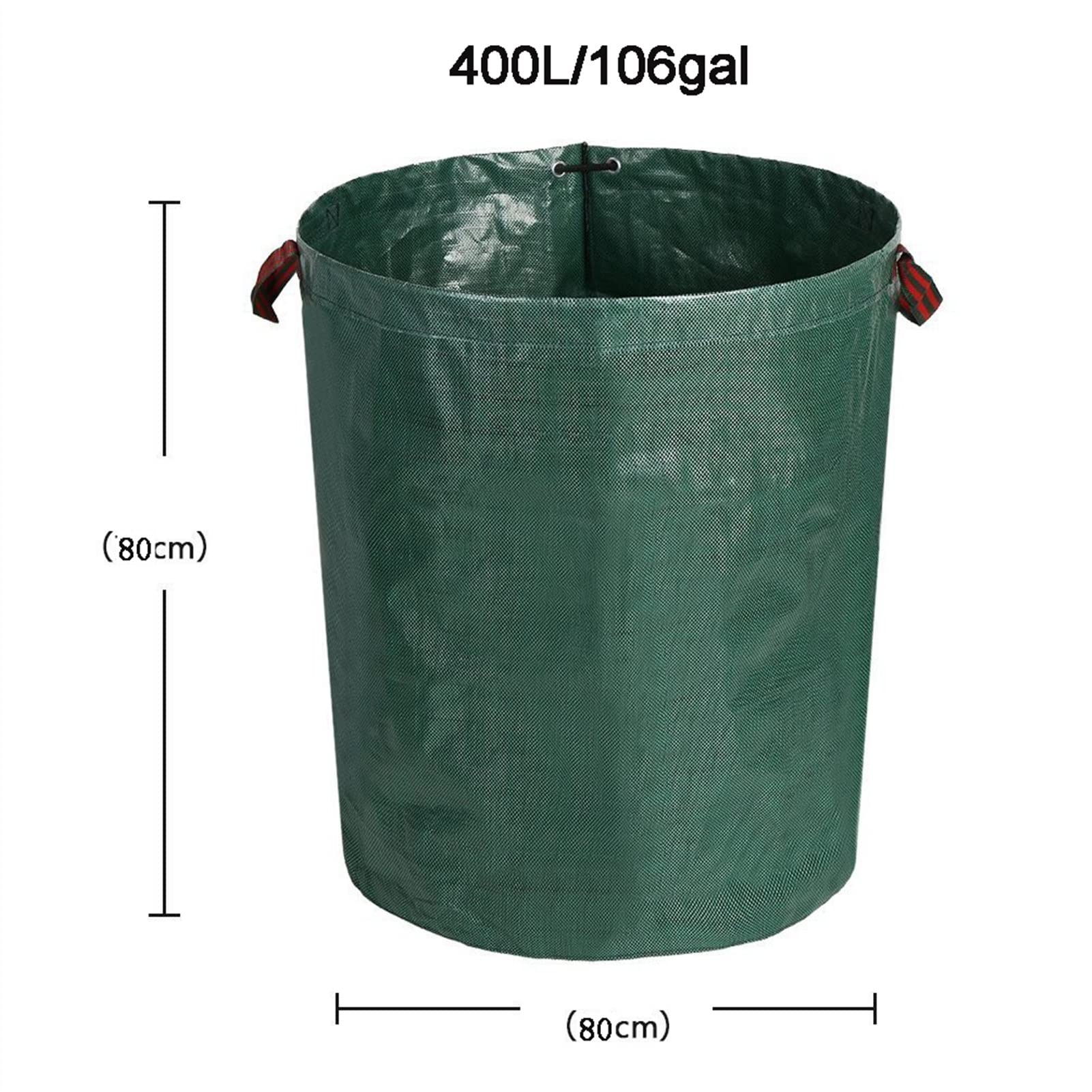 Poubelle Sacs de jardinage de jardin 120/272/300 / 400 / 500L Sacs de rangement réutilisables à l'eau avec 4 poignées à grande capacité Les ordures en extérieur peuvent Bacs ( Color : 400L )