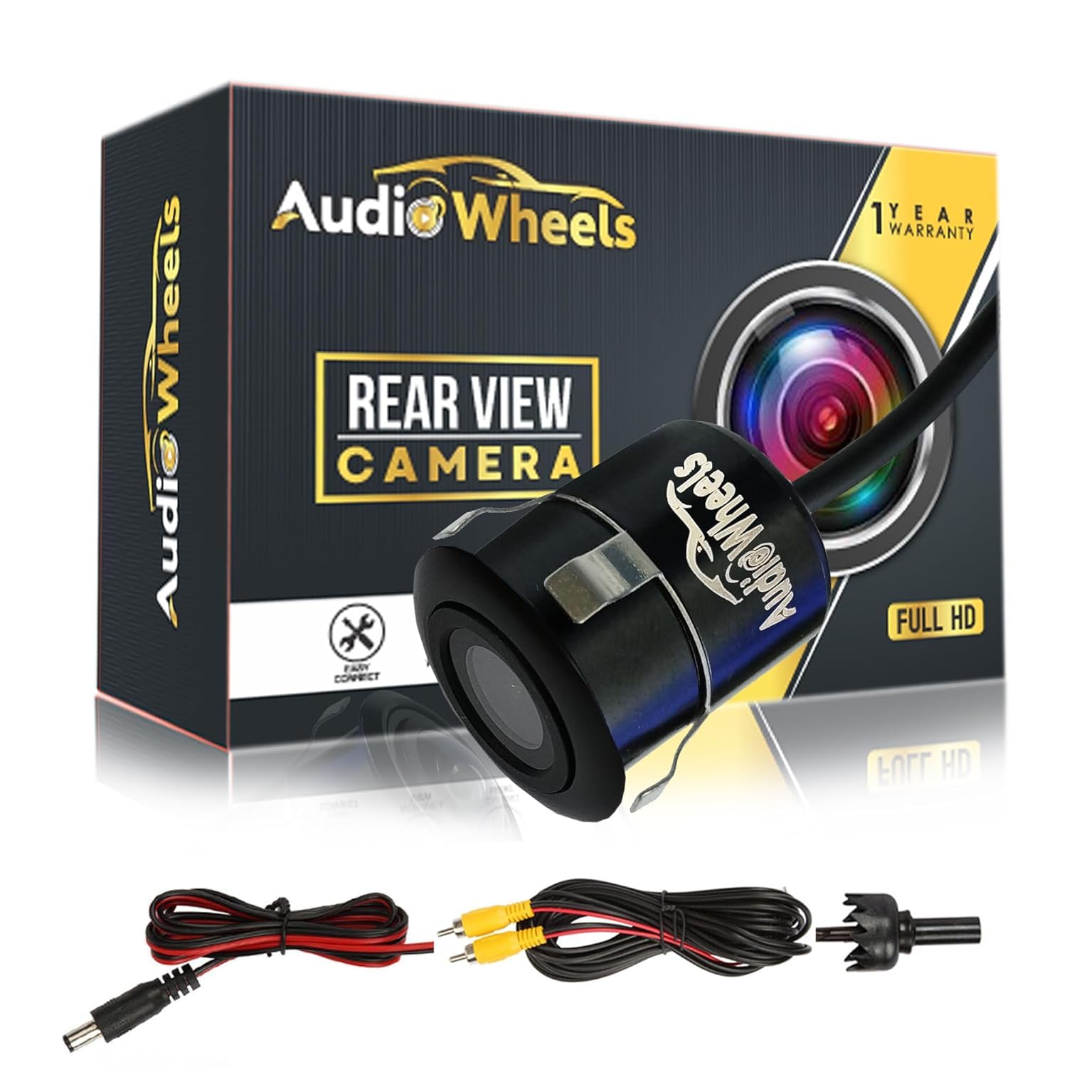 Audio Wheels AHD 1080P Backup Camera, Universal Flush Mount Reverse Rear View Camera for Cars Pickup SUVs, Works with Monitors Supports AHD 1080P 25fps/PAL Video Signal-image-43