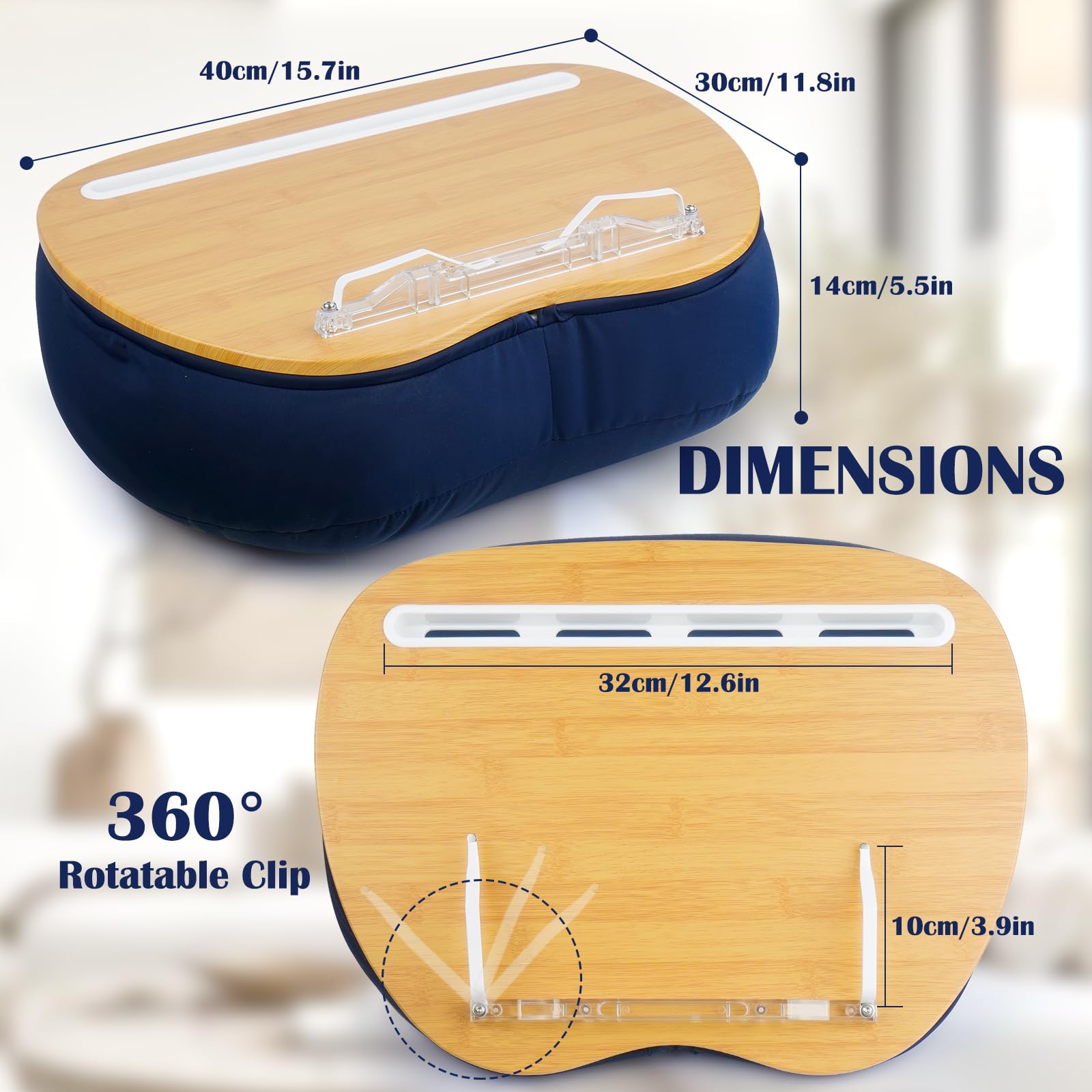 Schoß-Sitzsack-Buchständer – freihändiges Lesekissen, 400 g Gewicht für verbesserte Stabilität, ergonomisches Design zur Minimierung der Nackenbelastung – ideal für Buchliebhaber in Schlafsäle und