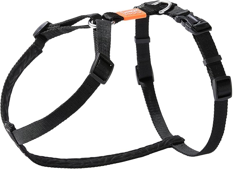 Peitoral Vest para Cães HOWGO Ajustável com Argolas de Alumínio Preto M