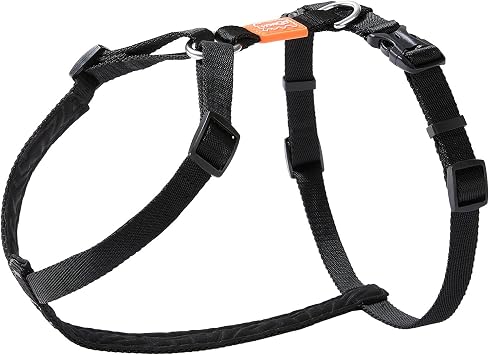 HOWGO Dog Harness,Adjustable No Pull Harness,Aluminum Rings(Black,S)