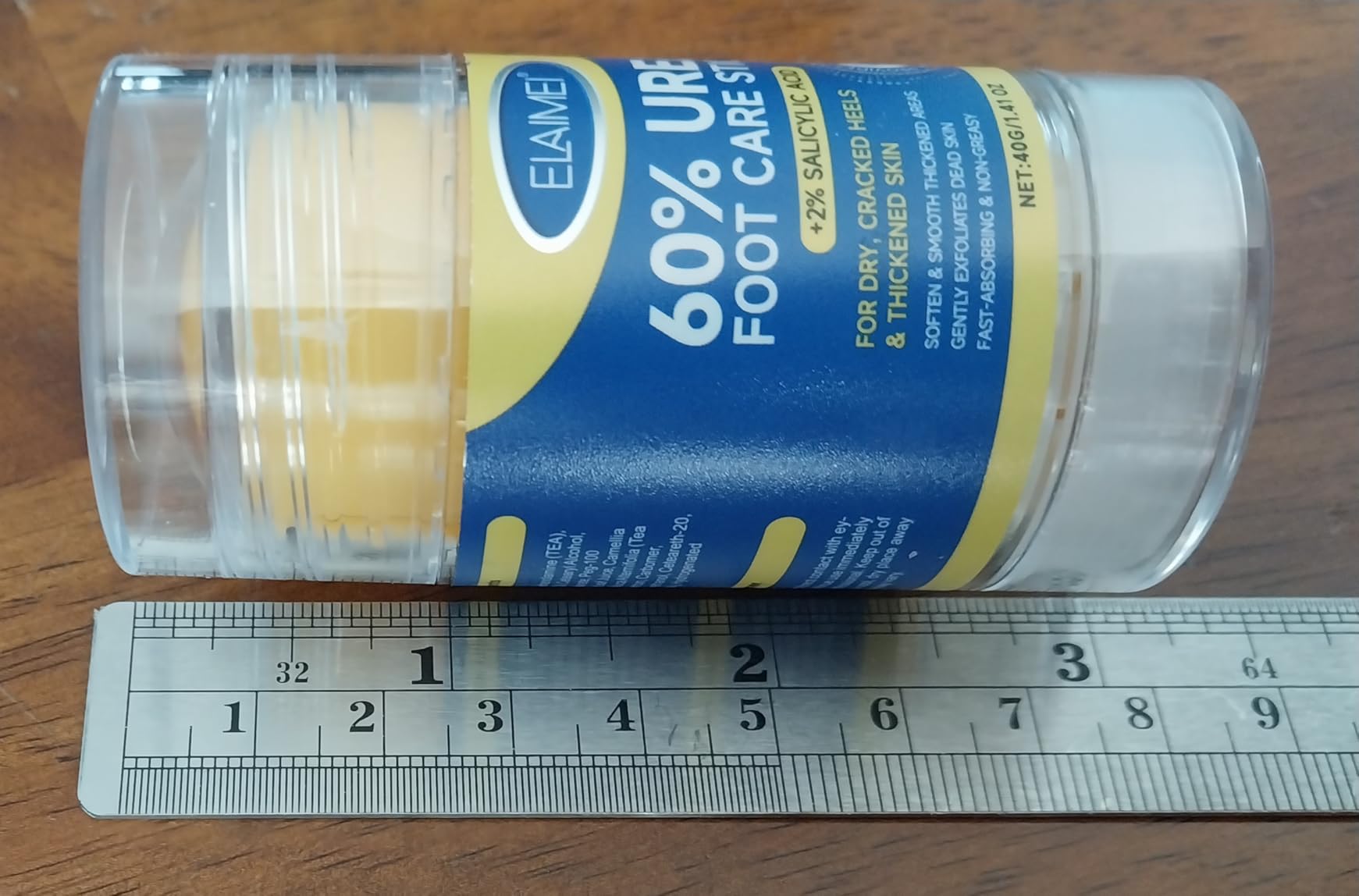 Generic 60% Urea Cream Stick with 2% Salicylic Acid, Maximum Strength Urea Foot Cream for Dry Cracked Heels, Callus Remover, Rapidly Softens the Hardest, Thickest Skin. Visible Smoothness in Days, Non-Greasy