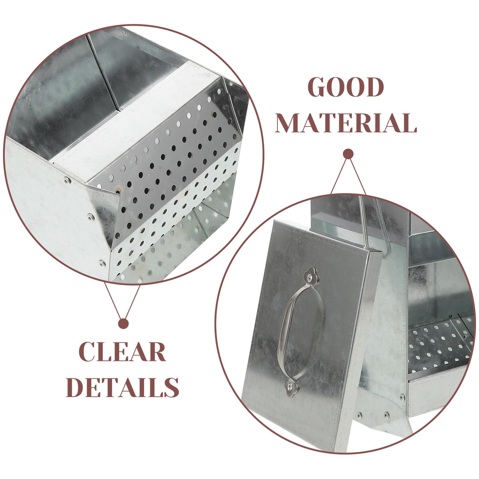 Lurrose Metall futtertrog mit Deckel und Beidseitigen Haken Langlebiger Kaninchen heuraufe Futterspender Metall futterstation für Kleintiere Wie Meerschweinchen Frettchen Hühnerstall