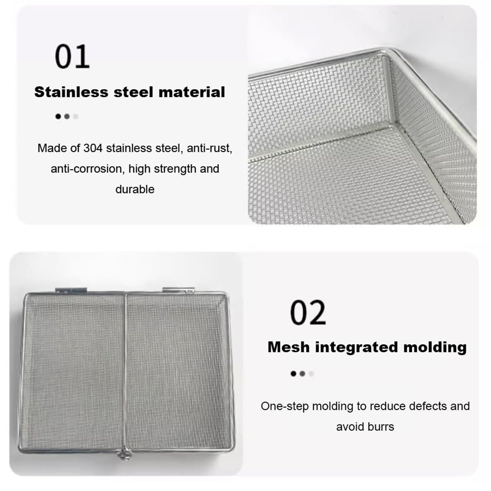 Strumenti Medici in Acciaio Inossidabile Scatola di Disinfezione, Cesto di Disinfezione Medica, Sterilizzazione di Disinfezione, per Strumenti Dentali Medici Chirurgici