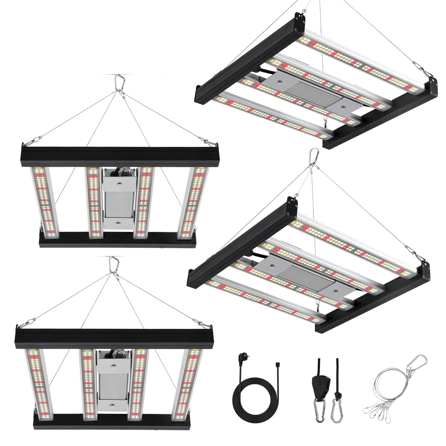 Lámpara LED para plantas, 150 W, luz de crecimiento de espectro completo, regulable, lámpara de crecimiento para verduras, flores, plantas de interior, hidroponía, tienda de cultivo, 4