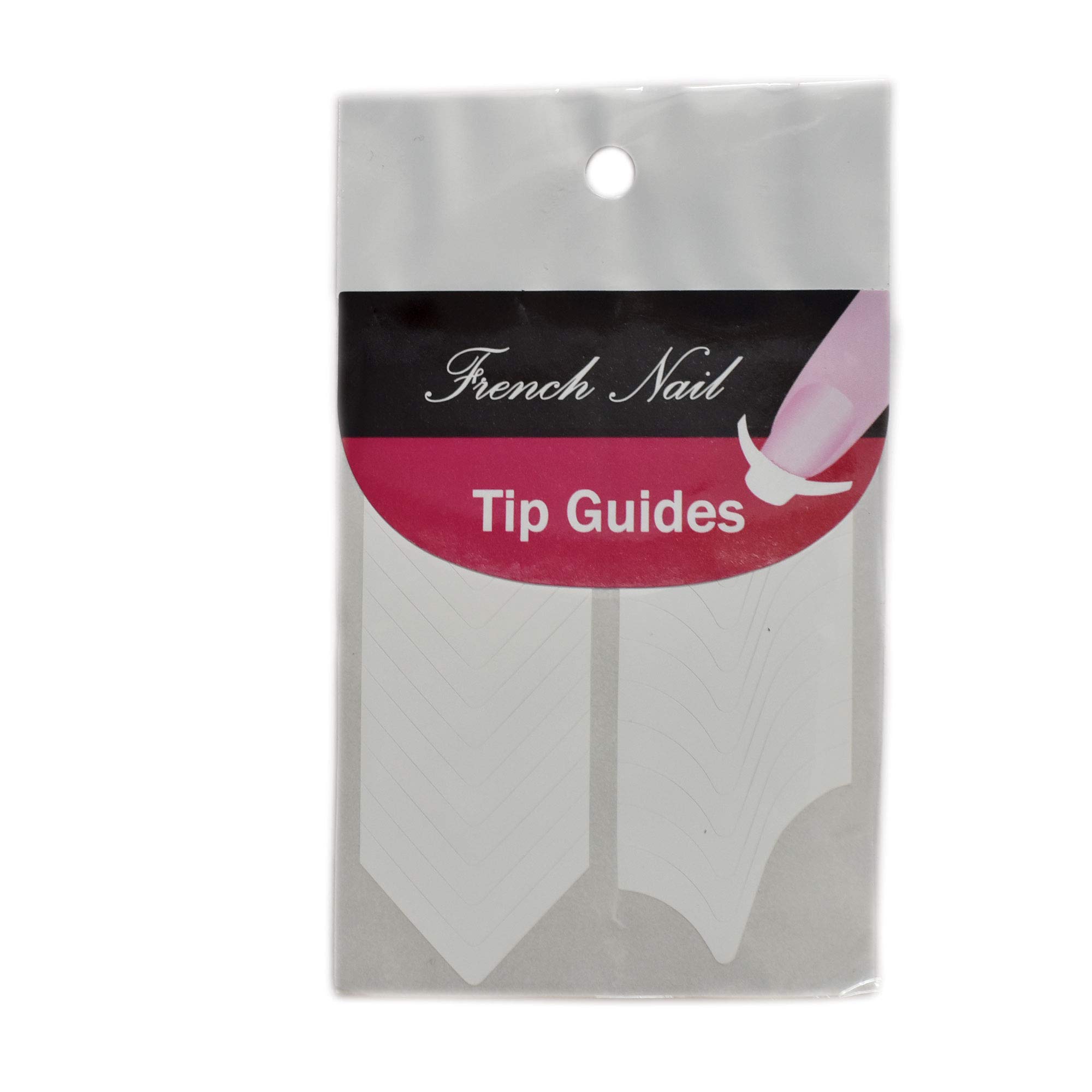 2 Style, Big Arrow and Geometry shape Design, Decoration French Nail Art Stickers, Stencils, Tip guide, French Manicure Strips, White, Pack of 10 Sheets-image-31