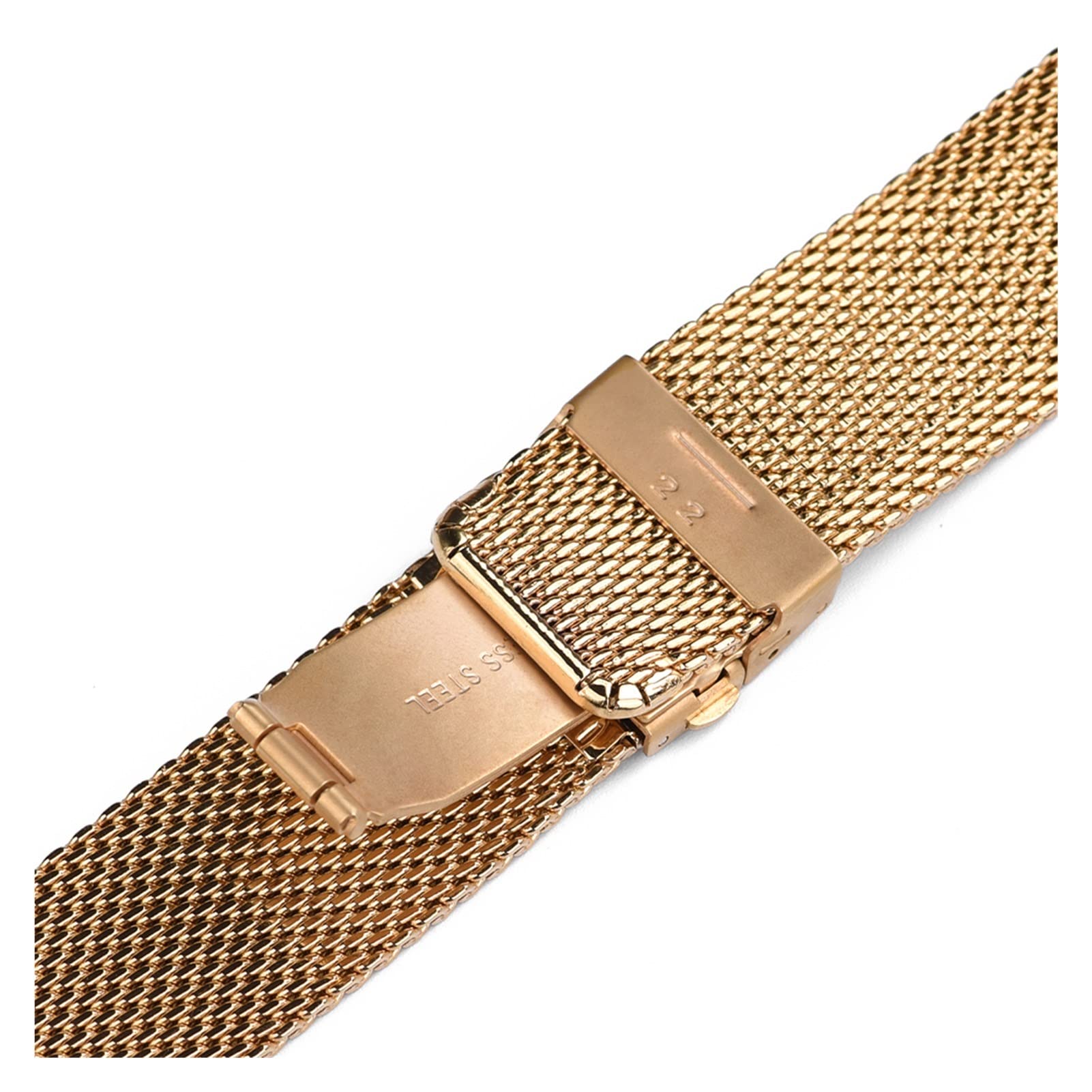 22 mm 18 mm Uhrenarmband, 20 mm Edelstahl-Schnellverschlussband, passend für den Austausch von Milanaise-Armbändern