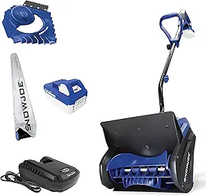 Snow Joe 24V-SS13-TV1 24-Volt iON+ Cordless Snow Shovel Bundle with 4.0-Ah Battery, Charger, Cover, Ice Dozer