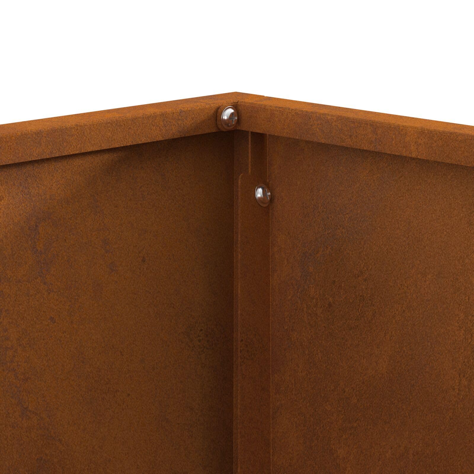 Gecheer Focolare Quadrato, Riscaldamento Esterno Portatile 60 x 60 x 30 cm in Acciaio Corten per Riunioni all'Aperto, Barbecue e Serate con Amici e Famiglia