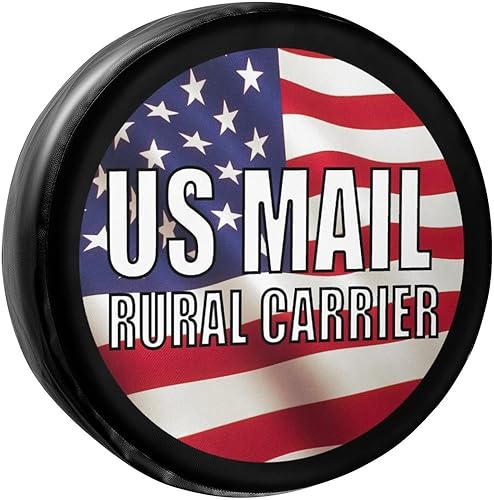Foruidea US Mail Rural Carrier - Cubierta de neumático de repuesto de piel sintética para remolque, RV, SUV y muchos vehículos de 15 pulgadas