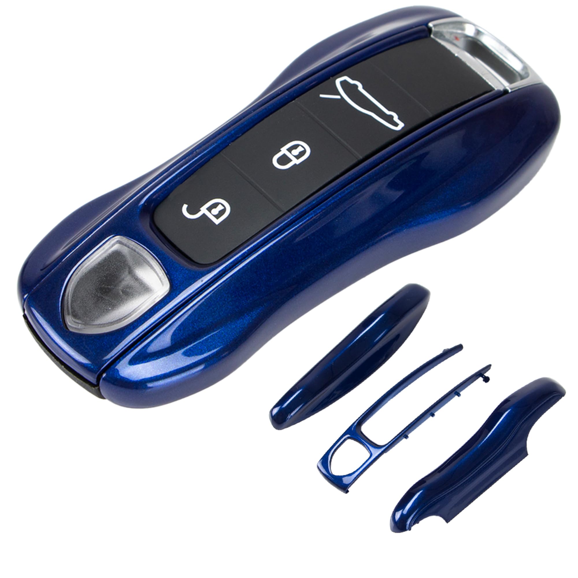 AeroBon 3-Piece Painted Key Fob Cover Compatible with Porsche Key Cover Key Shell (MK2)