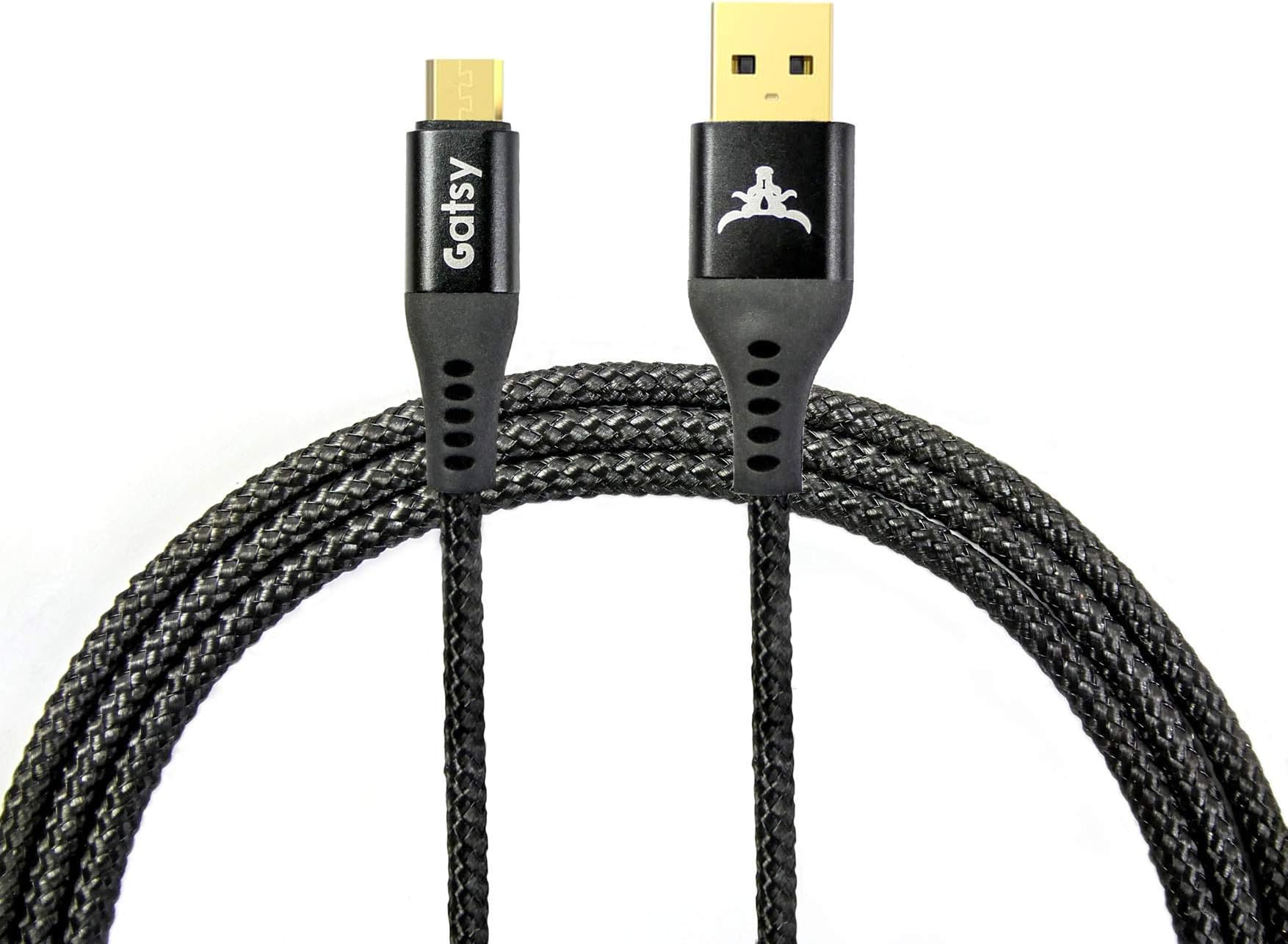 Gatsy Data Cable for Fast Charging - Micro USB Cables for Android Mobile (Length - 1 Meter, Color - Black)