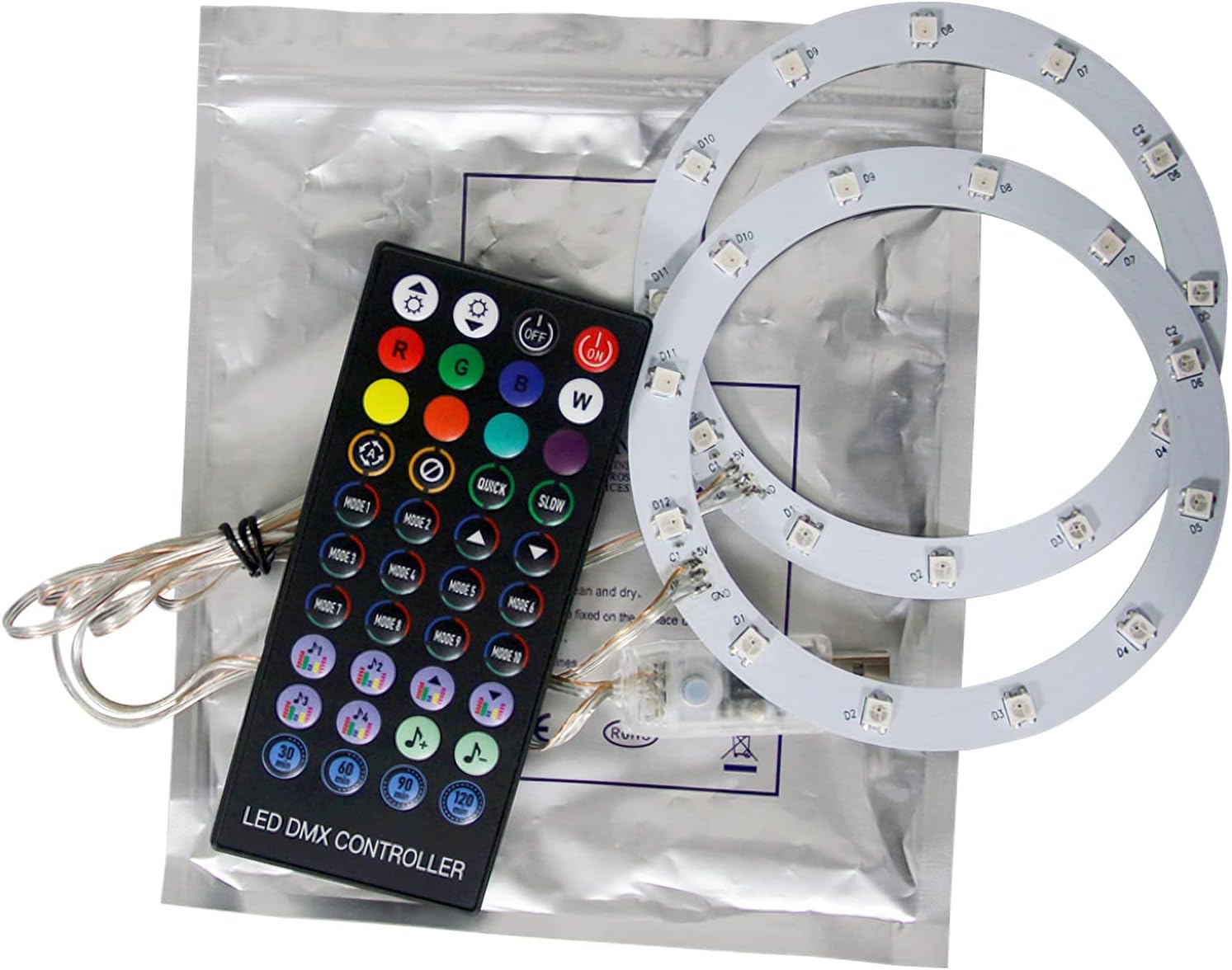 RGB Led Light Strip for PS5 Console Accessories, Music Sync and 8 Colors 400+ Lighting Effects, DIY Decoration for Playstation 5 Assecories 3 Control Methods(IR Remote/USB/APP)