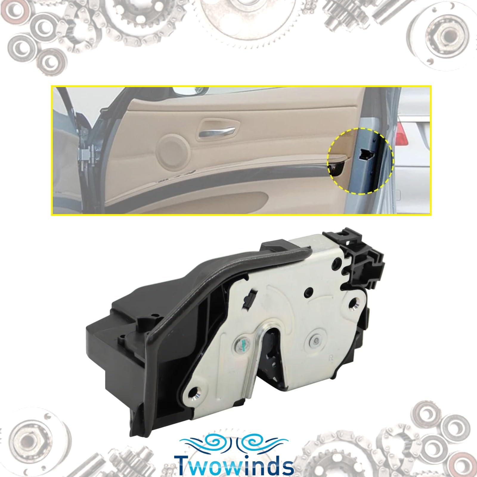 Twowinds - Motor Serratura 51217202146 Compatibile con BMW E61 E87 E90 E91 E91 E81 X6 X5 X3 X1 - Porta Anteriore Destra (lato passeggero) - Attuatore - Sistema Chiusura Centralizzata