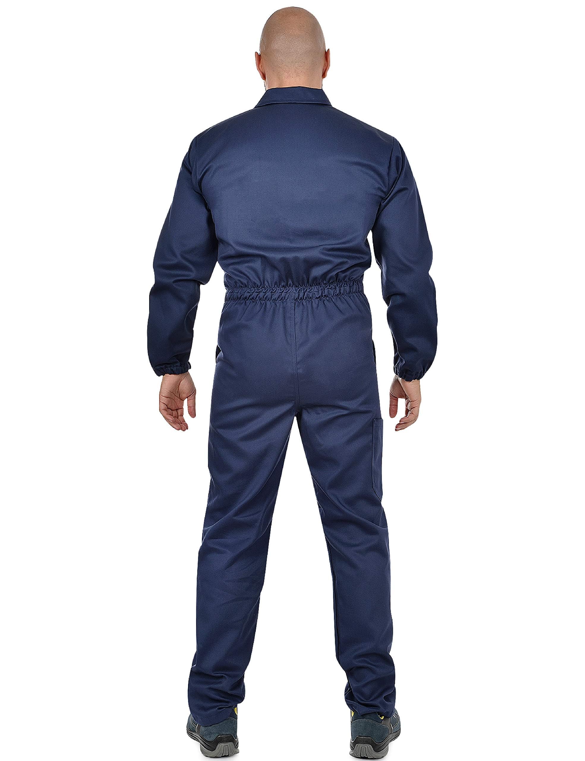 BWOLF ANAX - Tuta da lavoro da uomo, 100% cotone, con 5 tasche, Blu, L