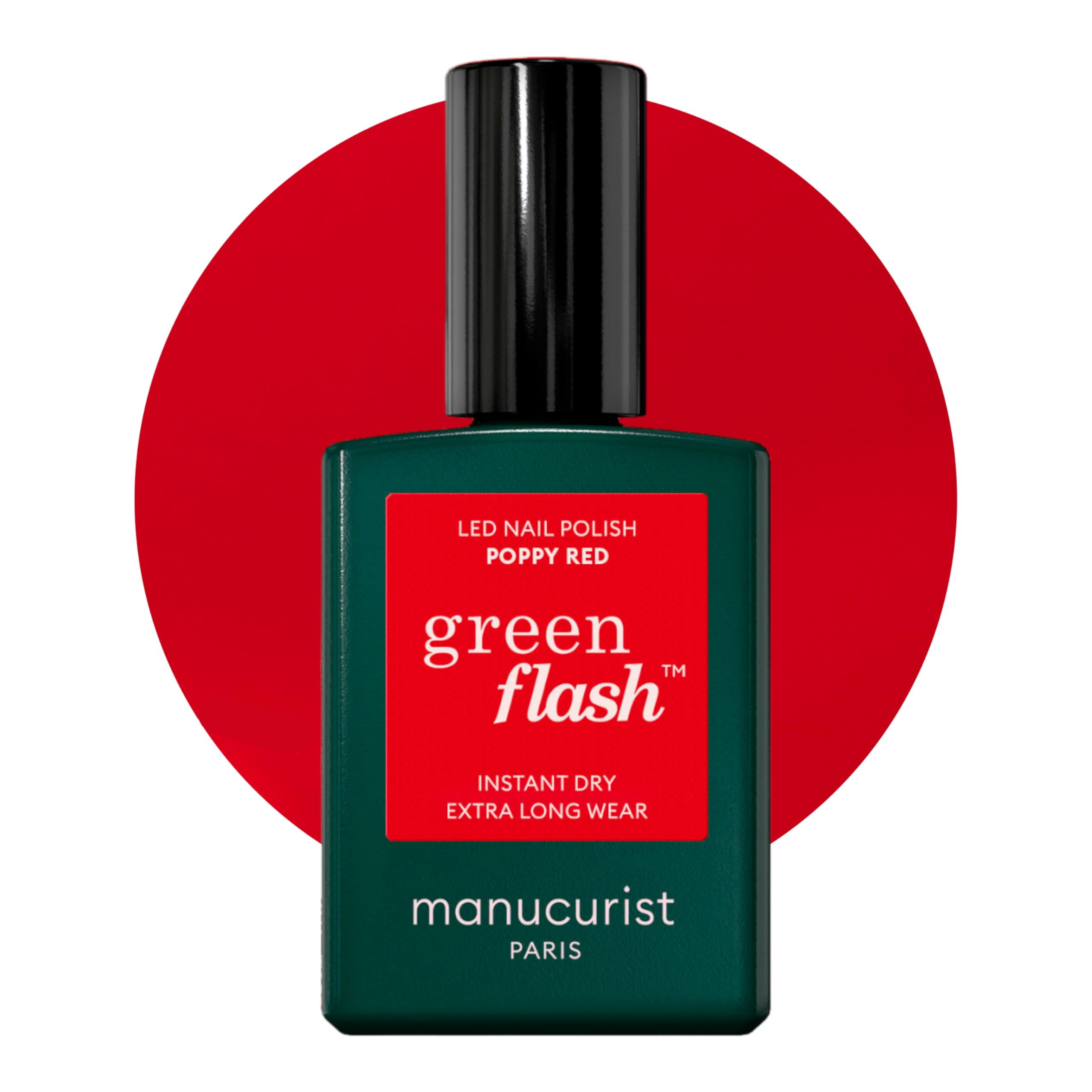 Amazon.com : Manucurist Green Flash LED Poppy Red Gel Nail Polish