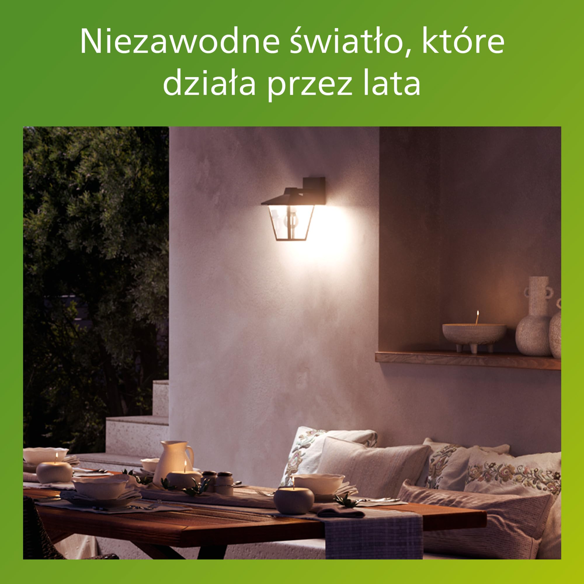 Philips Kinno Zewnętrzna Lampa Ścienna, Max 25W, Gniazdo E27, Czarna