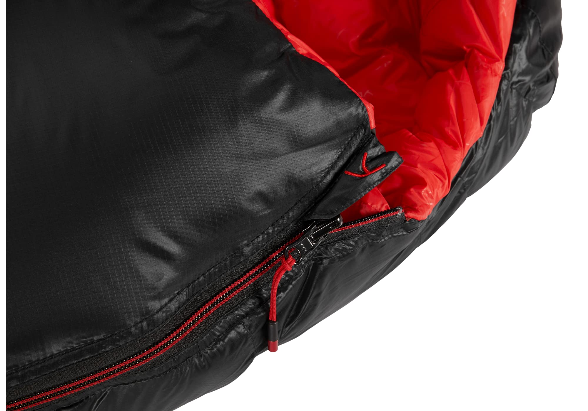 Y by Nordisk VIB 600 Sleeping Bag, Black-Fiery Red, M Left Sports & Outdoors