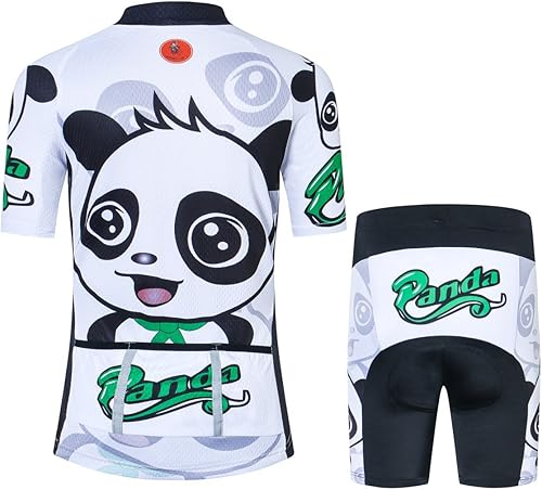 Miniatura 2 de Camiseta de ciclismo para niños, manga corta, caricaturas, para bicicleta de montaña, conjunto de camisetapantalón corto para niñas y niños