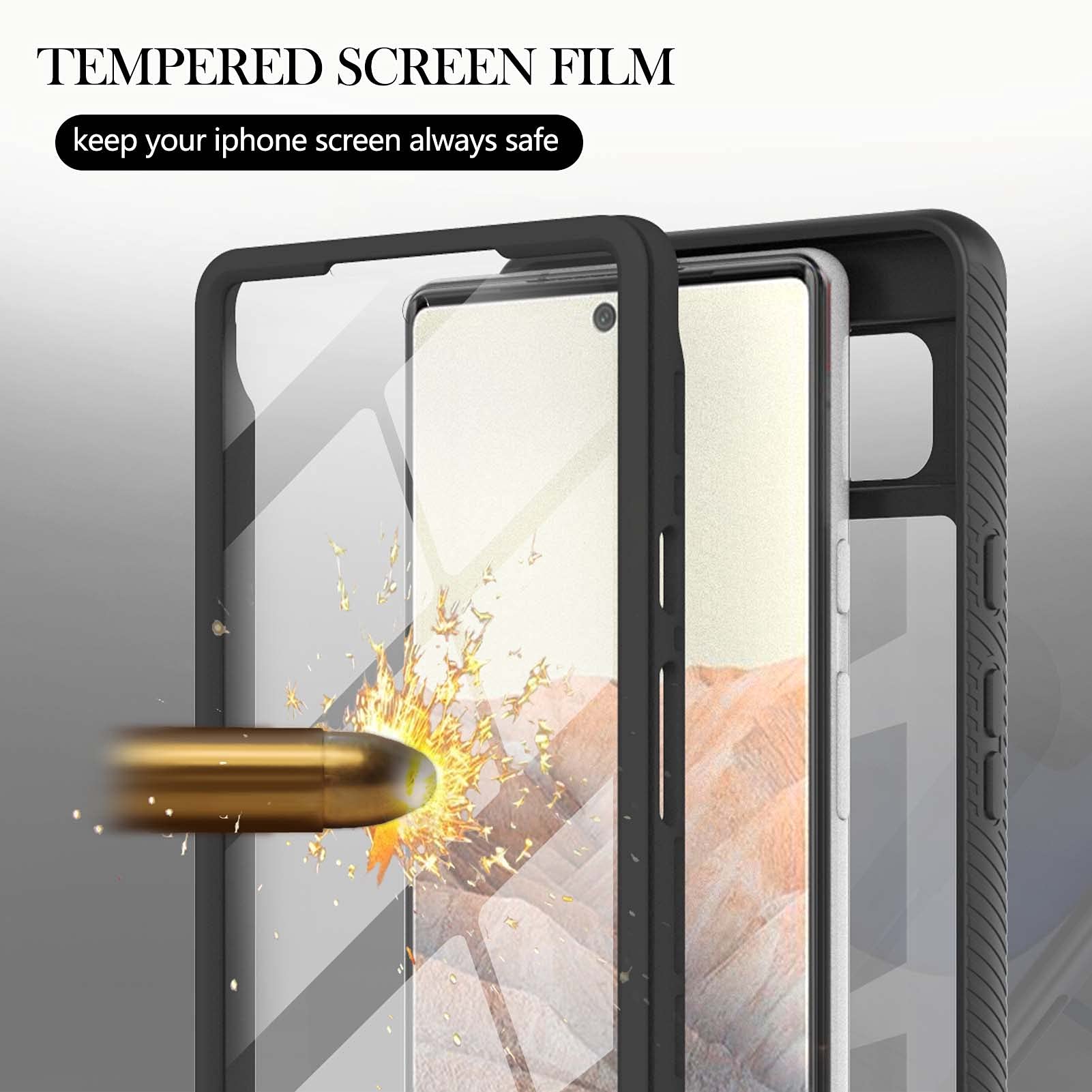 GOKEN Cover per Google Pixel 7, Silicone TPU Fibra di Carbonio Custodia