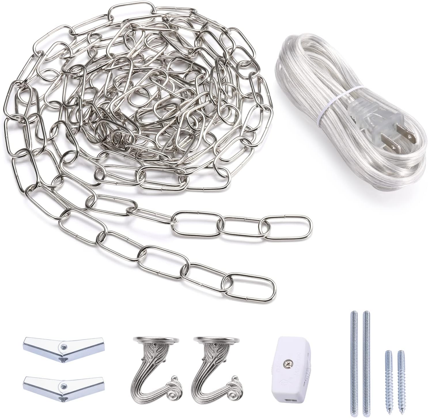 Canomo Swag Light Kit with 12 Feet Chandelier Chain and 15