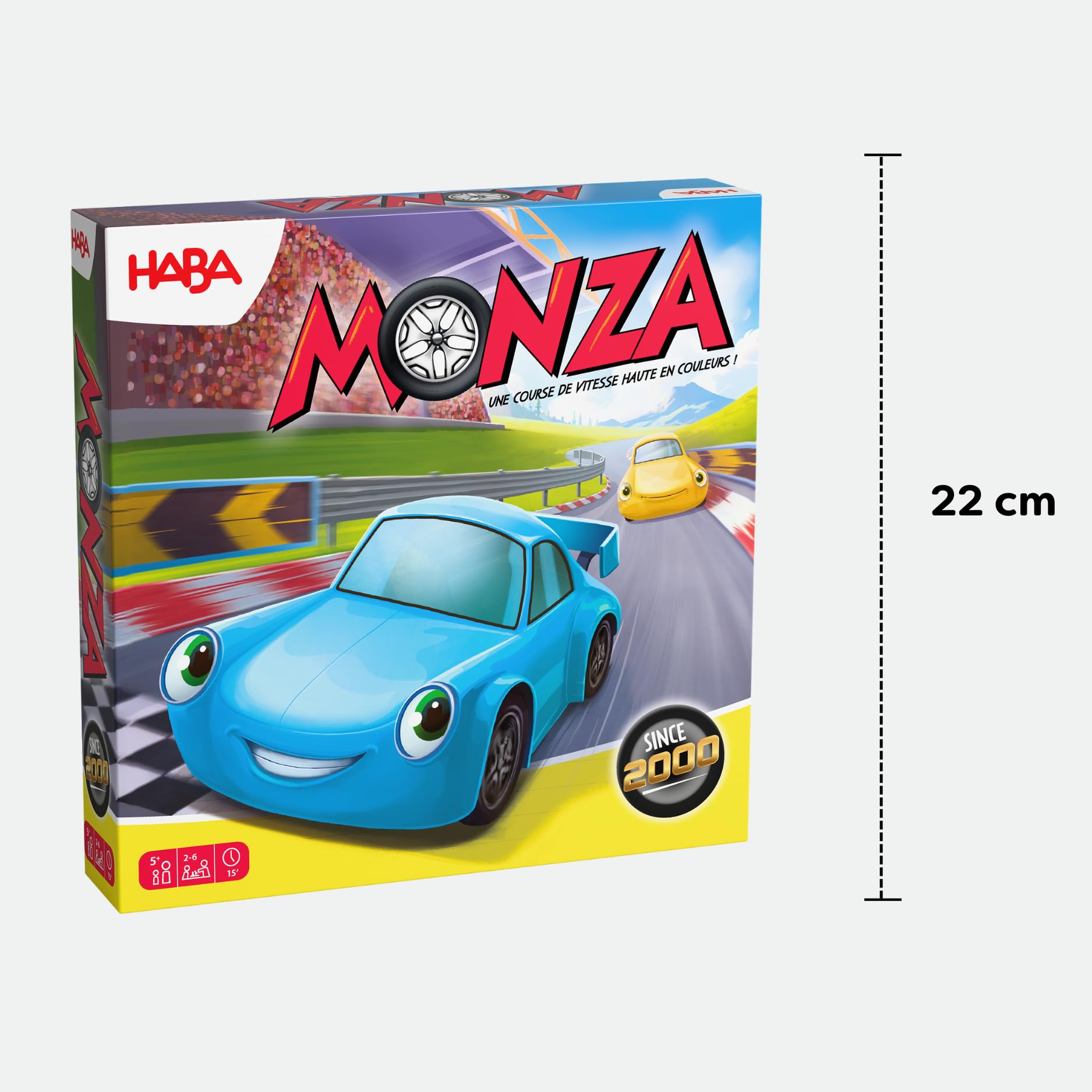 HABA Gra planszowa Monza 2.0 - gra rodzinna, samochód wyścigowy, strategia