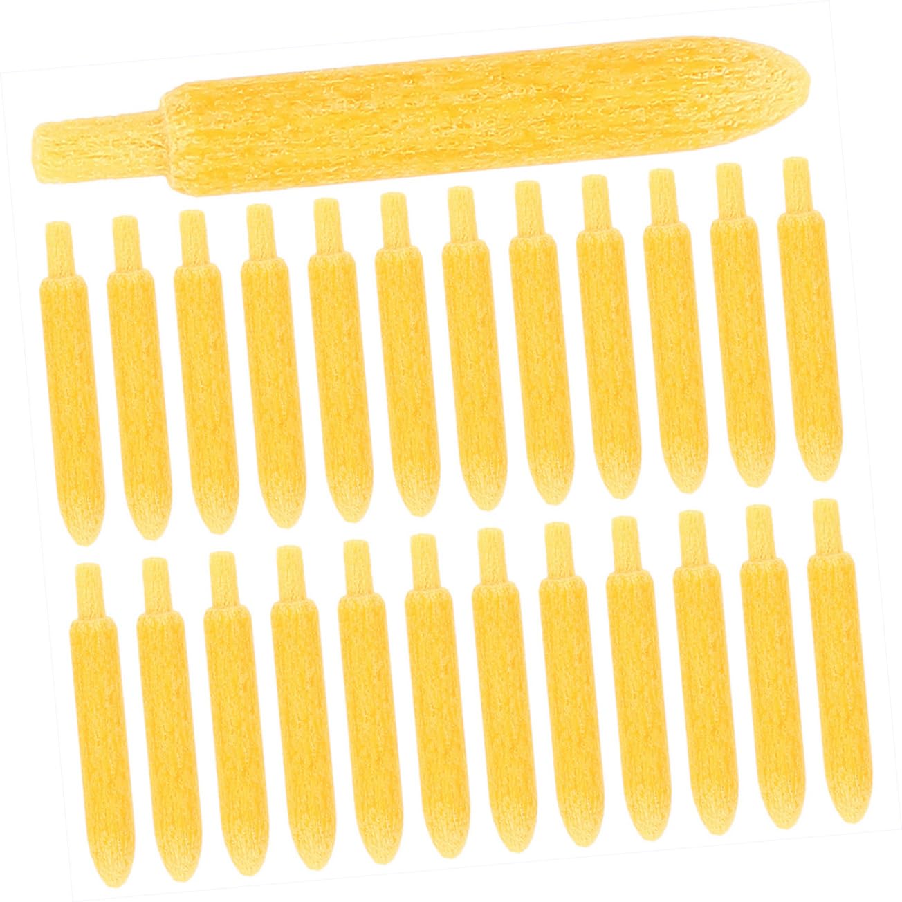 HOMSFOU 5 Sätze Ersatzminen Für Lackstifte Ersatzspitzen Für Lackmarker Ersatzspitzen Für Pinselspitzen Nachfüllbare Markierstifte Pinselstiftspitze Gelbe Polyester 60 Stück * 5
