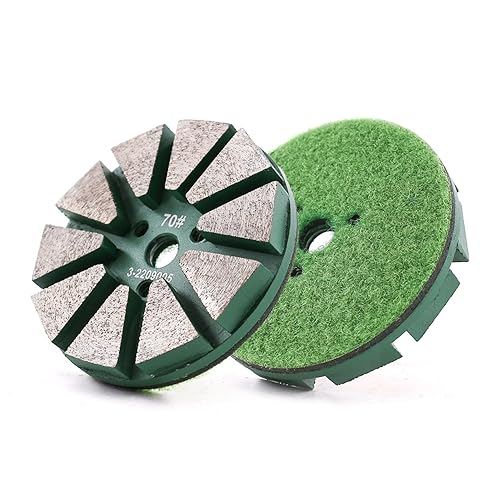 Miniatura 5 de Almohadilla de pulido de piso de diamante de metal de 3 pulgadas para baldosa, piedra, mármol, hormigón, granito, disco de lijado (grano 70-3pcs)