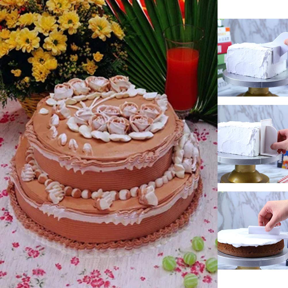 N/A 6 stuks taartgladmakend gereedschap, vormstans gladmaken voor fondant, cutters, scherpe randsnijder, doe-het-zelf decorator finisher gereedschap, taartglazenset voor fondant, sugarcraft