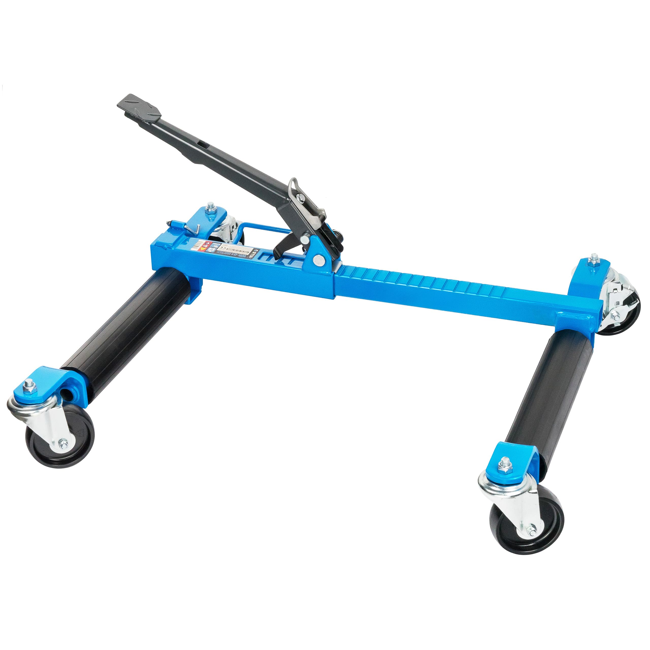 Stix Carro hidráulico mecánico WR-01-1 x carro de maniobra para automóviles con capacidad de carga de 680 kg – elevador de ruedas de hasta 330 mm de ancho – para taller y garaje