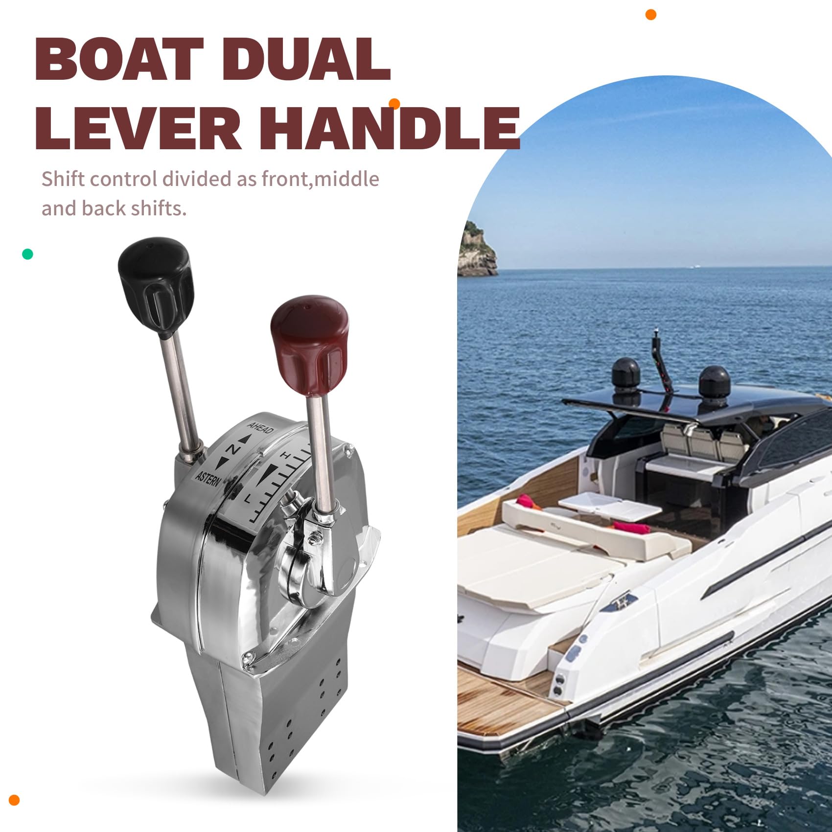 Controllo Motore A Motore A Doppia Leva del Motore Monte Marine Controllo Marine Leva