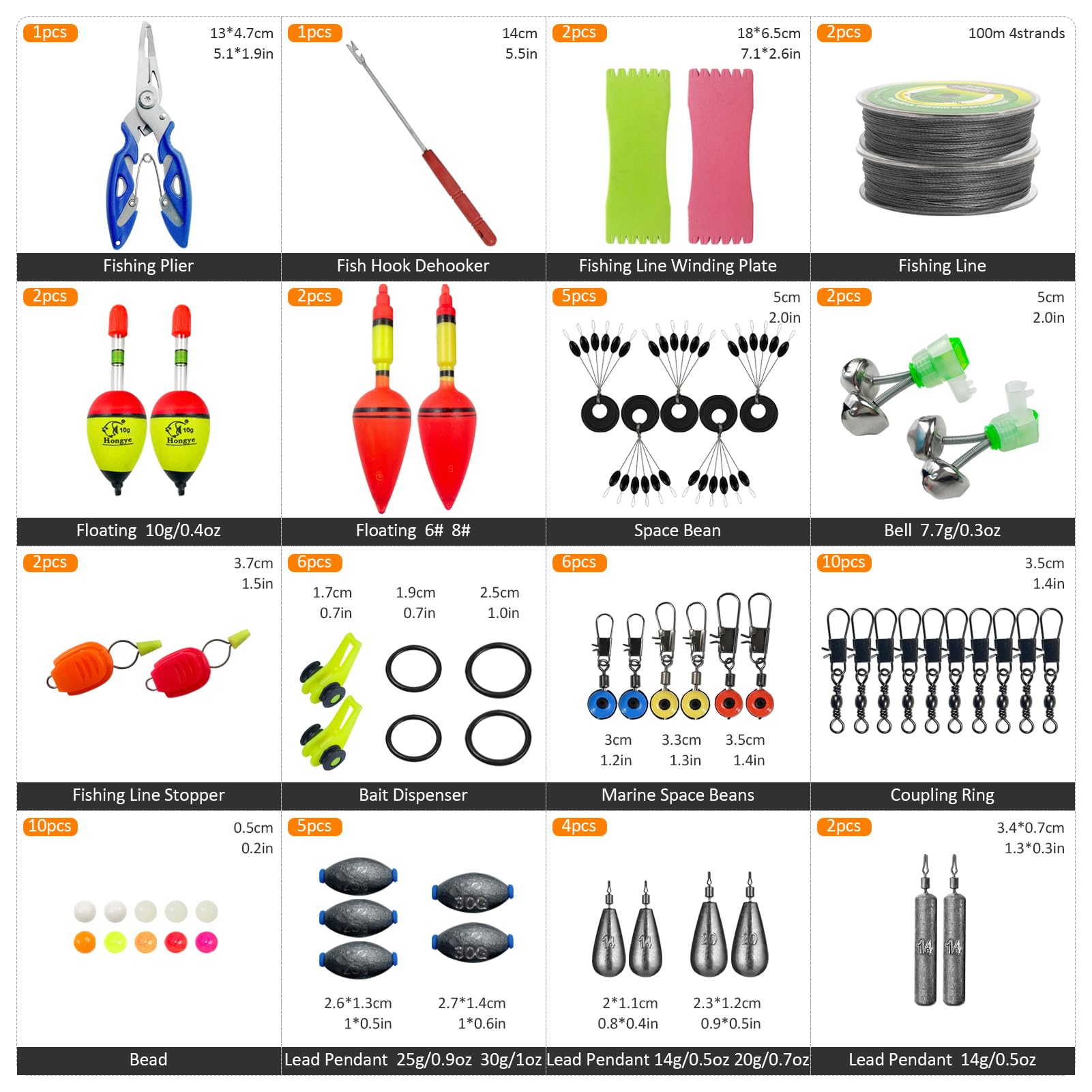 Set di 141 esche da pesca con baitcaster, piume di sgombro Rig, lenza da pesca intrecciata, esche morbide, galleggianti, piombo da pesca e altri accessori da pesca