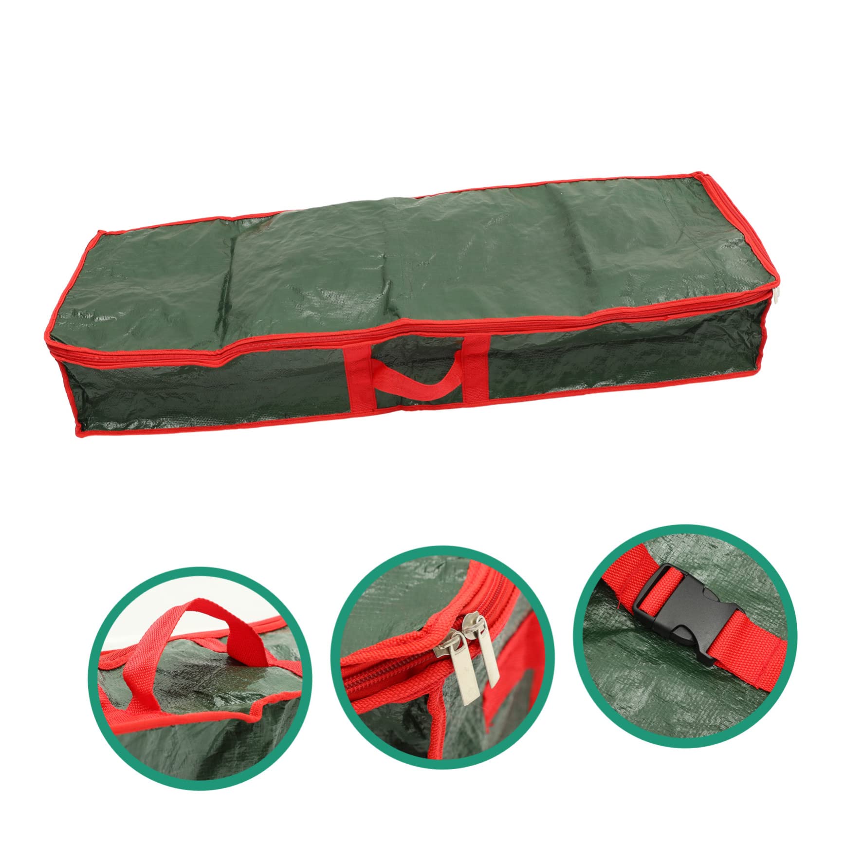 Aufbewahrungstasche Grün mit Vielen Taschen, für Geschenkpapier | Polyethylen, Große Kapazität, unter Bett, für Zuhause und Kleiderschrank