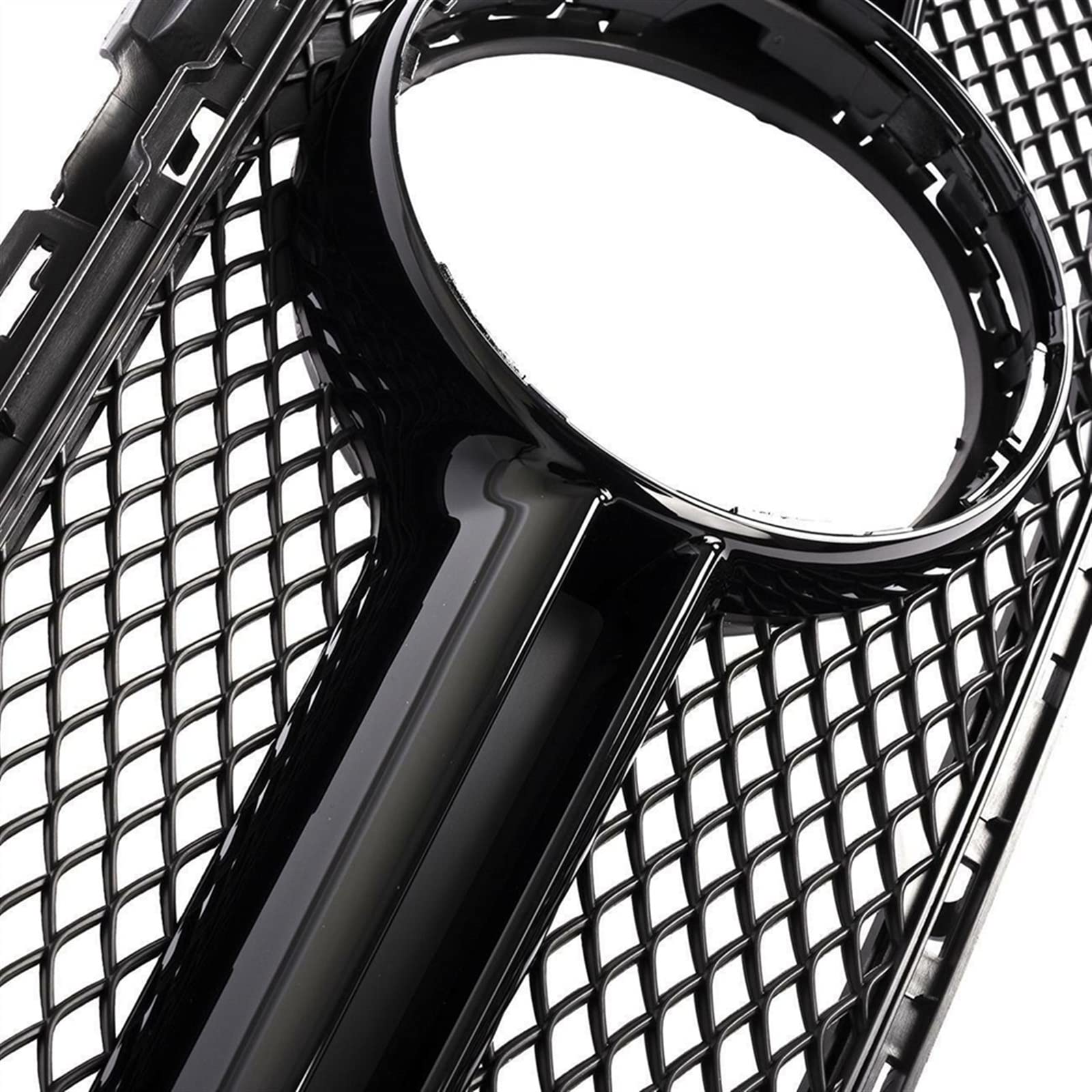 CHEVVY Griglie per Benz Classe C W205 2015-2018 Sport C200 C250 Black Car Griglia Superiore Grill + Paraurti Anteriore Spoiler Labbro Inferiore Splitter Accessori