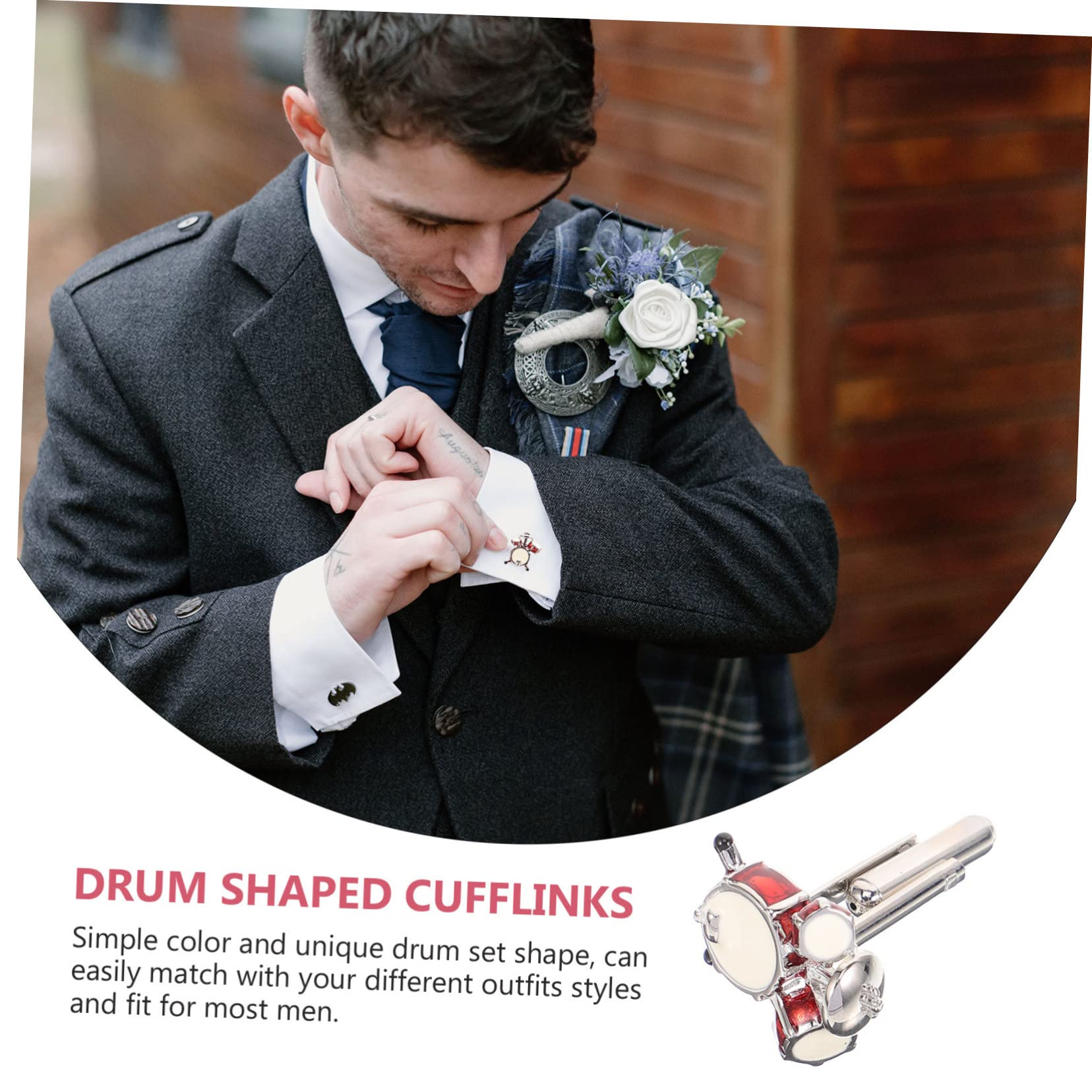 Holibanna Gemelos De Tambor Redondos De Acero Esmaltado Para Hombre Y Mujer Gemelos Clásicos Dorados Con Gemelos Para Camisa Accesorio De Ropa Gemelos De Metal Esmoquin Tachuelas Para